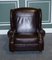 Sedie Wingback vintage in pelle marrone cioccolato, anni '70, set di 2, Immagine 4