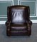 Vintage Chocolate Brown Leather Wingback Chairs, 1970s, Set of 2 4