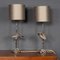 20th Century Spanish Silver Plated Crane Design Lamps. Valenti, 1960s, Set of 2, Image 2