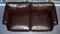 Vintage Chocolate Brown Leather 2 to 3 Seater Sofa, 1970s, Image 7