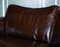 Vintage Chocolate Brown Leather 2 to 3 Seater Sofa, 1970s 11