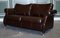 Vintage Chocolate Brown Leather 2 to 3 Seater Sofa, 1970s 13