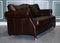 Vintage Chocolate Brown Leather 2 to 3 Seater Sofa, 1970s 2