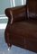 Vintage Chocolate Brown Leather 2 to 3 Seater Sofa, 1970s 9