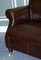 Vintage Chocolate Brown Leather 2 to 3 Seater Sofa, 1970s, Image 9