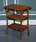 English Burnt Bamboo Three Tier Side End Lamp Table, 1920s, Image 4