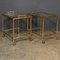 20th Century French Bamboo Effect Brass & Glass Drinks Trolley, 1970s, Set of 2 2