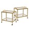 20th Century French Bamboo Effect Brass & Glass Drinks Trolley, 1970s, Set of 2, Image 1