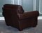 Large Brown Leather Armchairs, 1980s, Set of 2 7