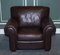 Large Brown Leather Armchairs, 1980s, Set of 2, Image 5