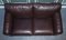 Brown Leather Three to Four Seater Sofa, 1980s 11