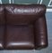 Brown Leather Three to Four Seater Sofa, 1980s 8