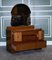 Vintage Art Deco Hand Carved Oak Dressing Table with Mirror, 1970s, Image 3