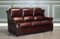 Vintage Thomas Lloyd Marlow Burgundy Leather 3 Seater Sofa, 1980s 1