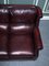 Vintage Thomas Lloyd Marlow Burgunderrotes 3-Sitzer Ledersofa, 1980er 9