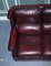 Vintage Thomas Lloyd Marlow Burgunderrotes 3-Sitzer Ledersofa, 1980er 11