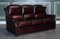 Vintage Thomas Lloyd Marlow Burgundy Leather 3 Seater Sofa, 1980s 2