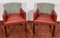 Red and Gray Armchairs, 1960s, Set of 2, Image 3
