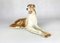 Art Deco Czechoslovakian Borzoi Greyhound Statue in Porcelain from Royal Dux Bohemia, 1960s 4