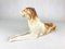 Art Deco Czechoslovakian Borzoi Greyhound Statue in Porcelain from Royal Dux Bohemia, 1960s 5