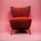 Red Cocktail Armchair, 1950s 4