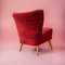 Red Cocktail Armchair, 1950s 3
