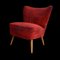 Red Cocktail Armchair, 1950s 1