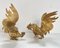 Gilt Brass Rooster Figures, France, 1960s, Set of 2 1
