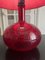 Red Vintage Glass Lamp from Ikea, 2000s 3