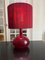 Red Vintage Glass Lamp from Ikea, 2000s 2