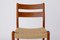 Mid-Century Teak Dining Chairs with Papercord Seats from EMC, Denmark, 1960s, Set of 6 7