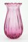 Pink Sommerso Glass Ribbed Vase by Archimede Seguso, Italy, 1970s, Image 4