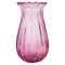 Pink Sommerso Glass Ribbed Vase by Archimede Seguso, Italy, 1970s 1
