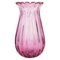 Pink Sommerso Glass Ribbed Vase by Archimede Seguso, Italy, 1970s, Image 1