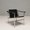 Chaise LC1 Noire par Pierre Jeanneret & Charlotte Perriand attribuée à Cassina, 1960s 2