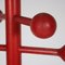 Red Stained Coat Rack, Italy, 1970s 7