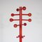 Red Stained Coat Rack, Italy, 1970s 3