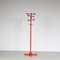 Red Stained Coat Rack, Italy, 1970s 1