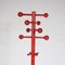 Red Stained Coat Rack, Italy, 1970s 5