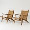 Mid-Century Ch 27 Lounge Chairs by Hans J. Wegner for Carl Hansen & Søn, 1950s, Set of 2 2