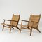 Mid-Century Ch 27 Lounge Chairs by Hans J. Wegner for Carl Hansen & Søn, 1950s, Set of 2, Image 2