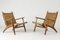 Mid-Century Ch 27 Lounge Chairs by Hans J. Wegner for Carl Hansen & Søn, 1950s, Set of 2 3