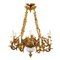 Bronze Gilded Chandelier with Art Nouveau Elements, 1900s 2