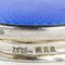 20. Jh. Damendose aus Glas mit guillochiertem Silber-Emaille-Deckel, England 5