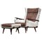 Mid-Century Modern Lounge Chair with Ottoman attributed to Jorge Zalszupin, 1960s, Set of 2 1