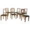 Mid-Century Modern Stühle aus Holz & Leder, Brasilien, 1960er, 8 . Set 1