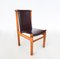 Mid-Century Modern Leather Dining Chairs attributed to Ilmari Tapiovaara, 1970s, Set of 4, Image 3