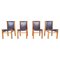 Mid-Century Modern Leather Dining Chairs attributed to Ilmari Tapiovaara, 1970s, Set of 4 1