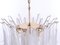 Vintage Petal Chandelier in Clear and White Murano Glass, Italy, 1970s 5
