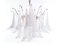 Vintage Petal Chandelier in Clear and White Murano Glass, Italy, 1970s, Image 4